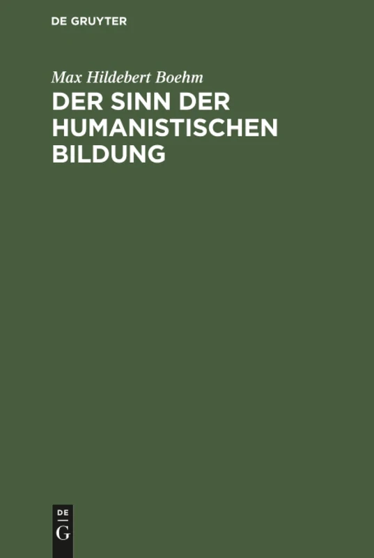 Der Sinn der humanistischen Bildung