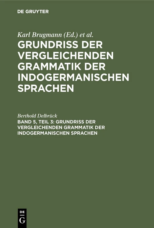 De Gruyter Mouton - Vergleichende Syntax Der Indogermanische