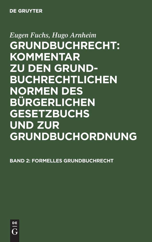 Formelles Grundbuchrecht: 2