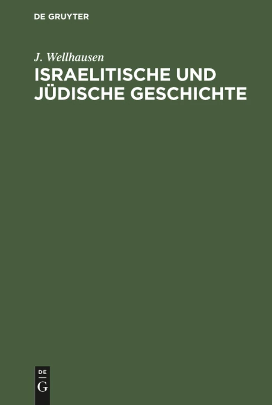 Israelitische und jüdische Geschichte