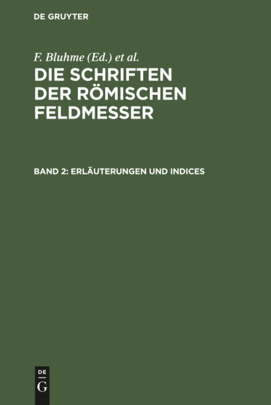 Erläuterungen und Indices: Erläuterungen Und Indices: 2