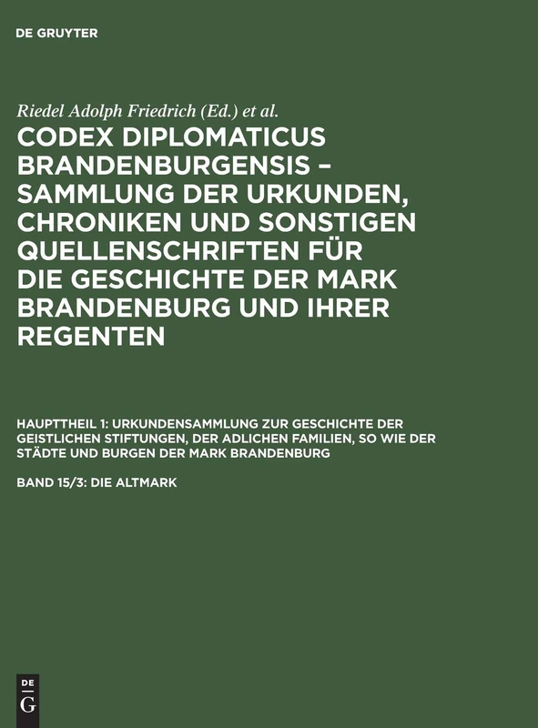Die Altmark: (Fortsetzung des vierzehnten Bandes)