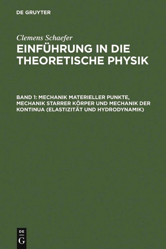 De Gruyter Mechanik Materieller Punkte - Physics Book