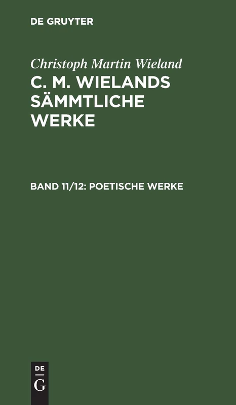 Poetische Werke: Aus: Sämmtliche Werke 11. Dez