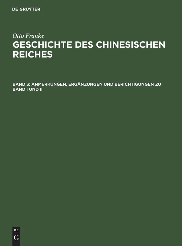Anmerkungen, Ergänzungen Und Berichtigungen Zu Band I Und II: Sach- Und Namen-Verzeichnis: 1-2