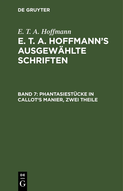 Phantasiestücke in Callot's Manier, Zwei Theile: Blätter Aus Dem Tagebuche Eines Reisenden Enthusiasten: 7