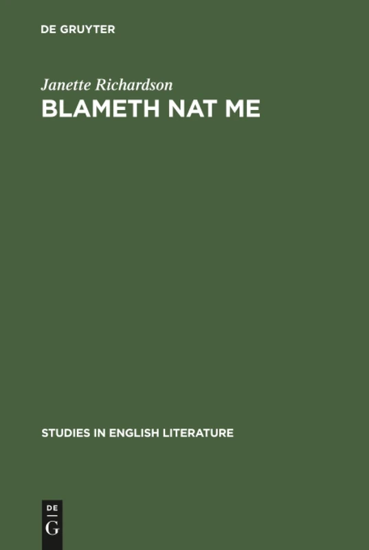Blameth nat me: A study of imagery in Chaucer's fabliaux: 58 (Studies in English Literature, 58)