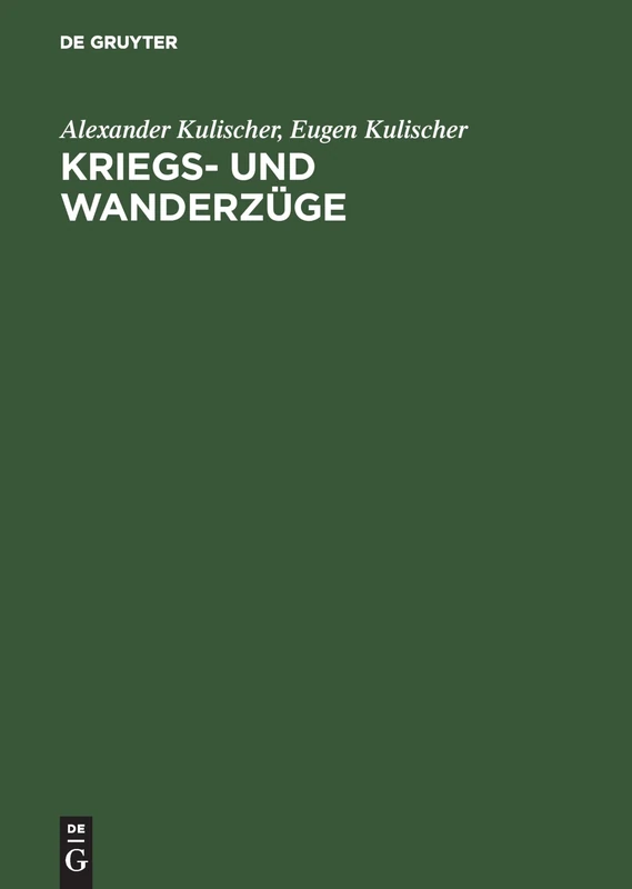 Kriegs- Und Wanderzuge: Weltgeschichte ALS Volkerbewegung - Image 1
