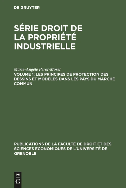 De Gruyter Mouton - Les principes de protection des dessins