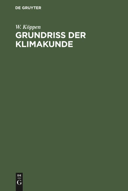 Grundriß der Klimakunde