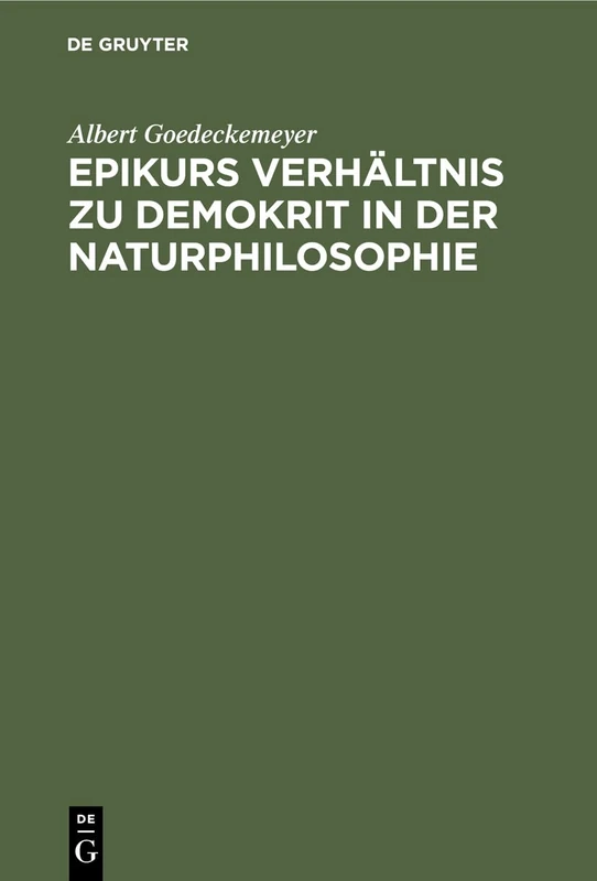 Epikurs Verhältnis zu Demokrit in der Naturphilosophie - Image 1