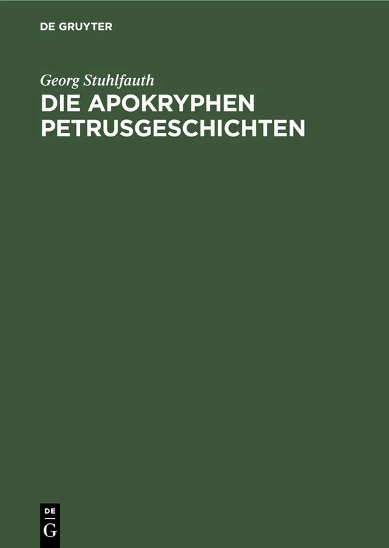 Die apokryphen Petrusgeschichten: In der altchristlichen Kunst