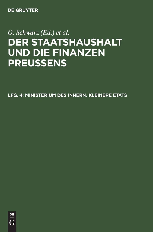 Ministerium des Innern. Kleinere Etats: 2-4 - Image 1