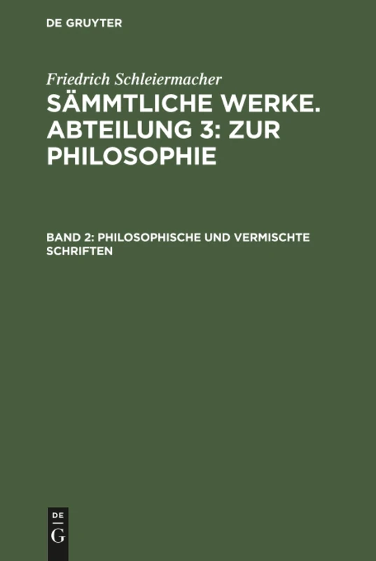 Philosophische und vermischte Schriften: 2