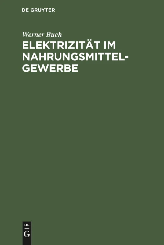Elektrizität im Nahrungsmittel-Gewerbe