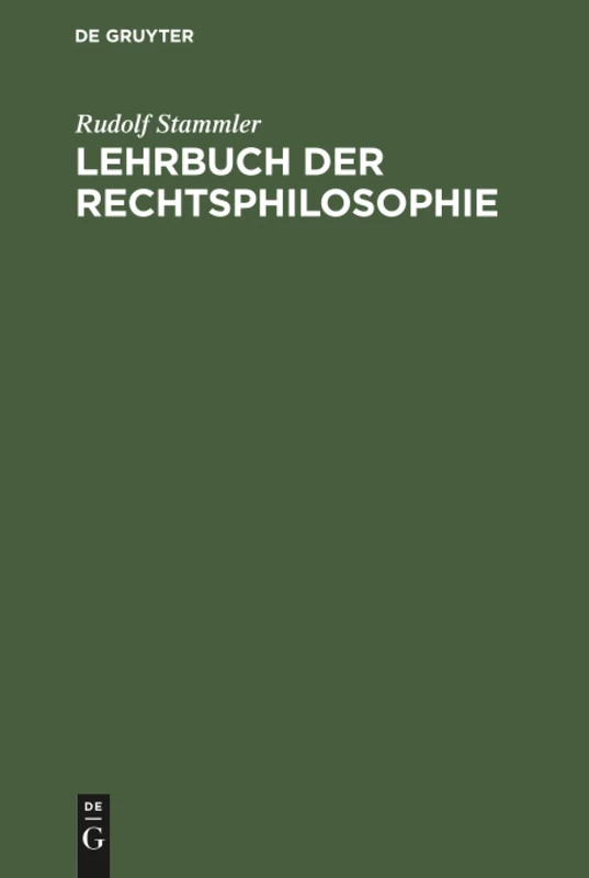 Lehrbuch der Rechtsphilosophie