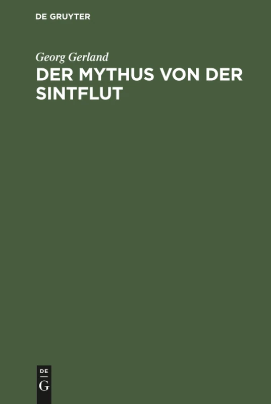 Der Mythus von der Sintflut