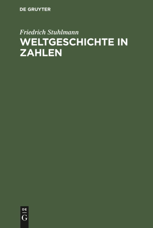 Weltgeschichte in Zahlen
