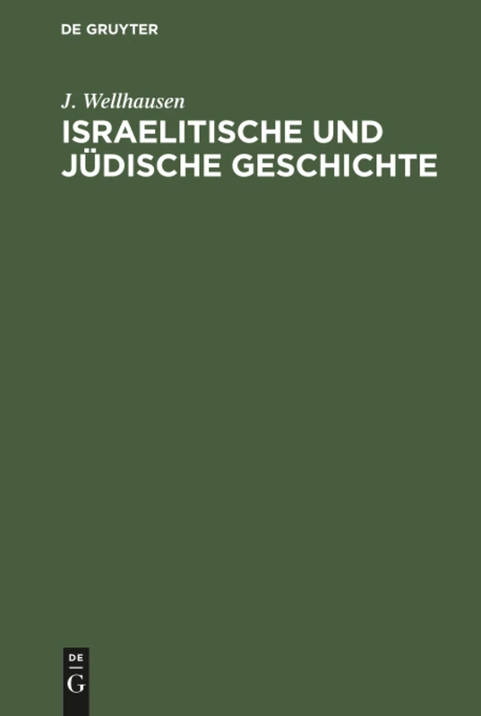 Israelitische und jüdische Geschichte