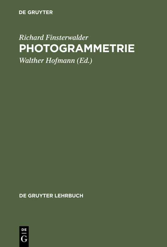 Photogrammetrie (de Gruyter Lehrbuch)