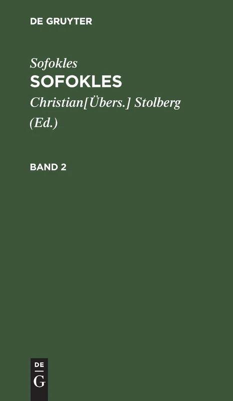 Sofokles: Sofokles. Band 2