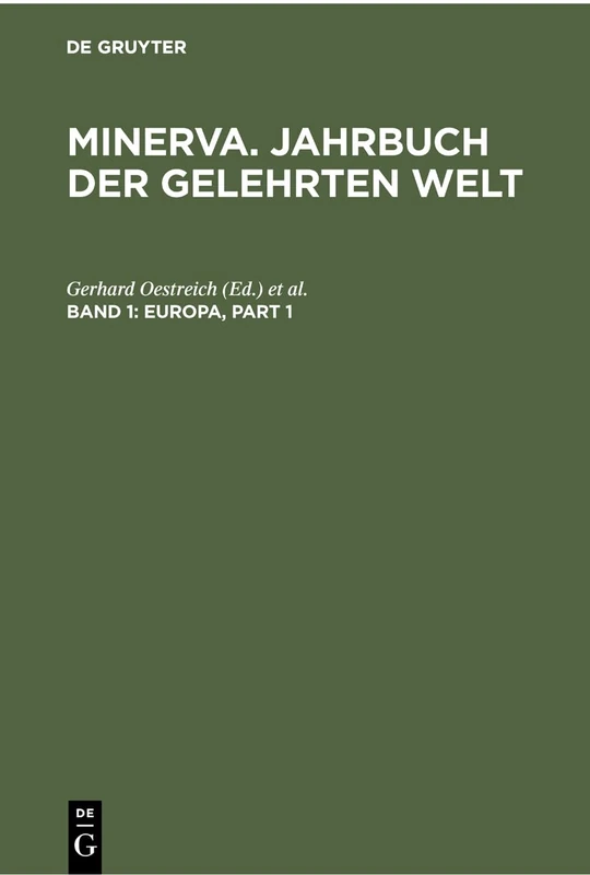 Europa: Abteilung. Universitäten Und Fachhochschulen
