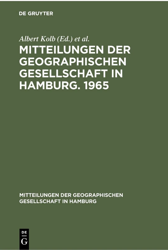 Mitteilungen der Geographischen Gesellschaft in Hamburg. 1965: 56