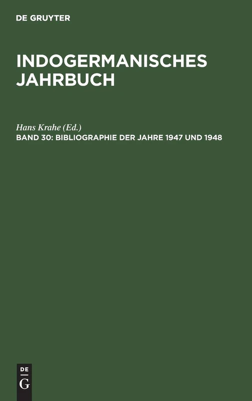 Bibliographie Der Jahre 1947 Und 1948