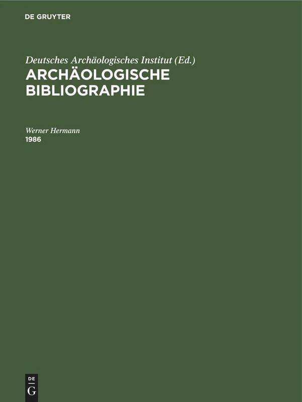 1986 (Archäologische Bibliographie)