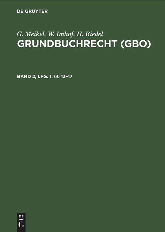 §§ 13-17: 22 (Grundbuchrecht (Gbo))