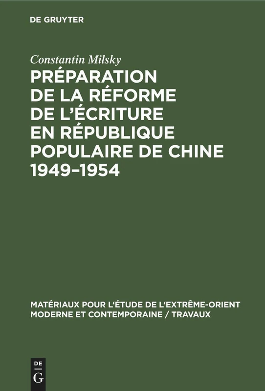 De Gruyter Mouton - Preparation de la Reforme de l'Ecriture - Image 1