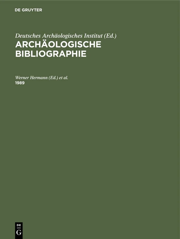 1989 (Archäologische Bibliographie)