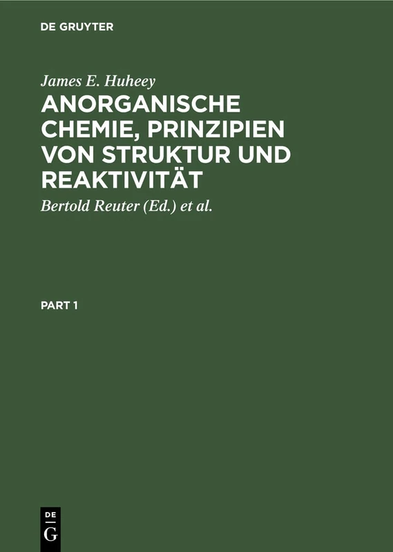 Anorganische Chemie, Prinzipien Von Struktur Und Reaktivität