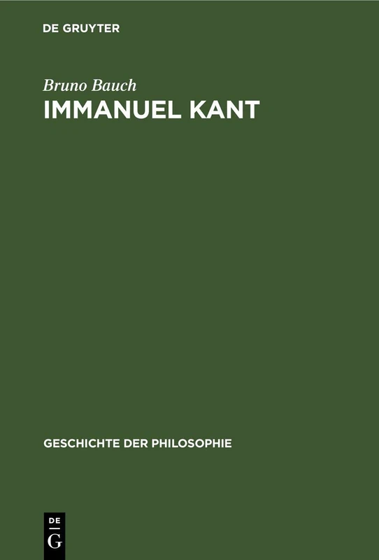 Immanuel Kant: 7 (Geschichte Der Philosophie)