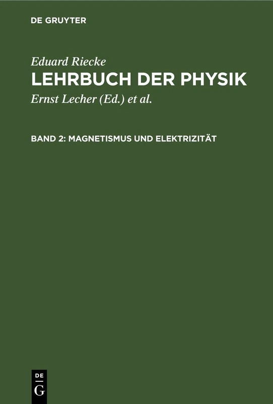 Magnetismus Und Elektrizität