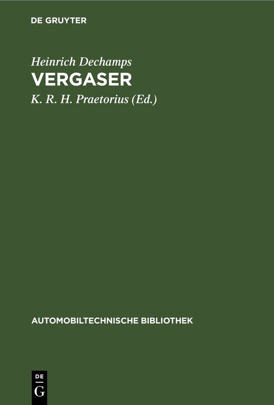 Vergaser: 3 (Automobiltechnische Bibliothek)