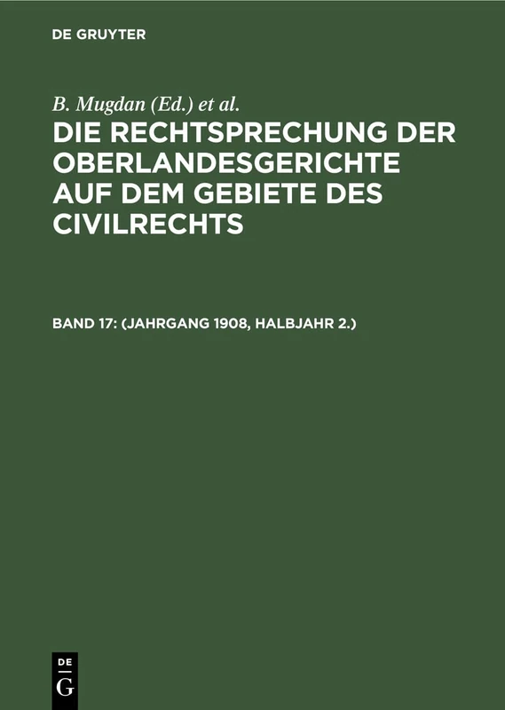 (Jahrgang 1908, Halbjahr 2.)