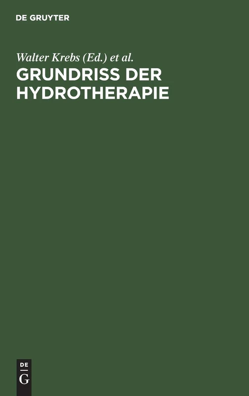 Grundriss Der Hydrotherapie