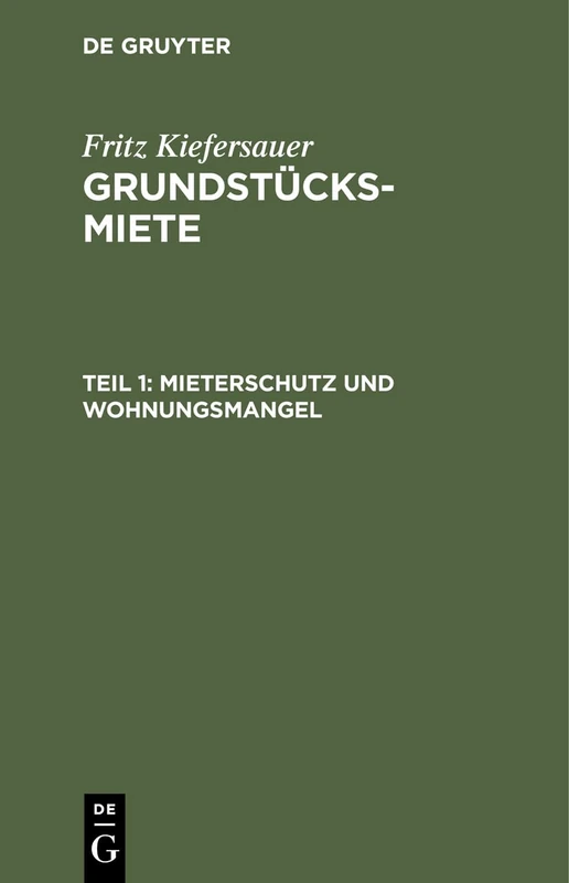 Mieterschutz Und Wohnungsmangel