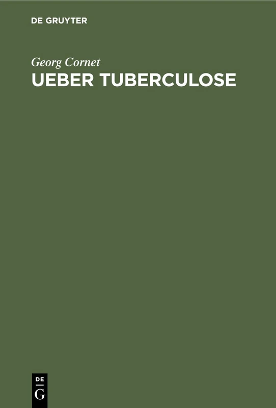 Ueber Tuberculose: Die Verbreitung Der Tuberkelbacillen Ausserhalb Des Körpers. Die Sterblichkeitsverhältnisse in Den Krankenpflegeorden