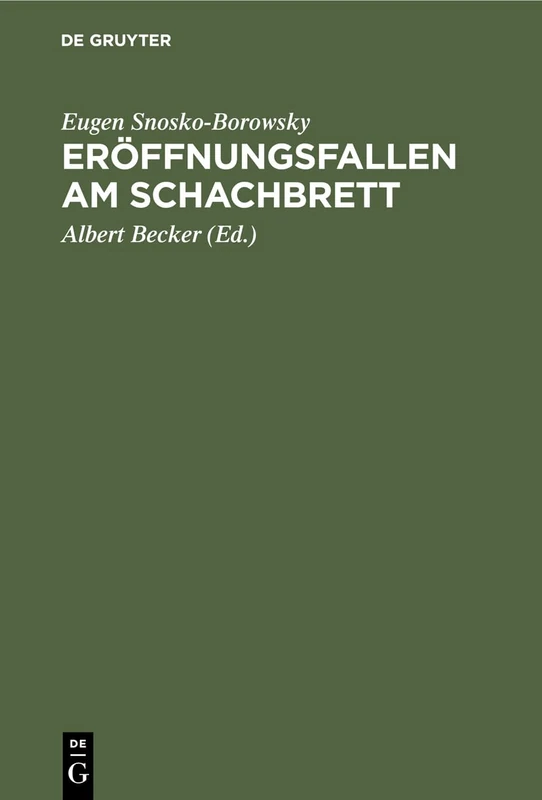 Eröffnungsfallen Am Schachbrett