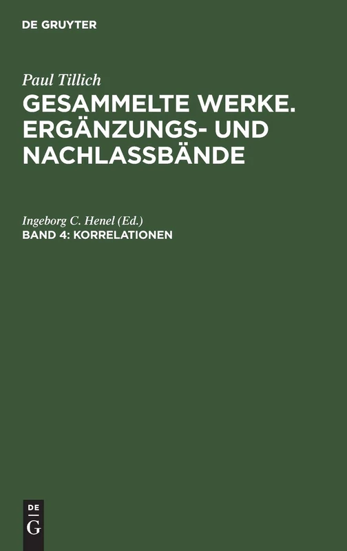 Korrelationen: Die Antworten Der Religion Auf Fragen Der Zeit