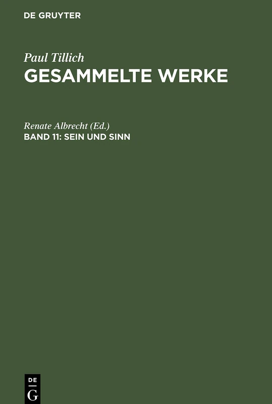 Sein Und Sinn: Zwei Schriften Zur Ontologie