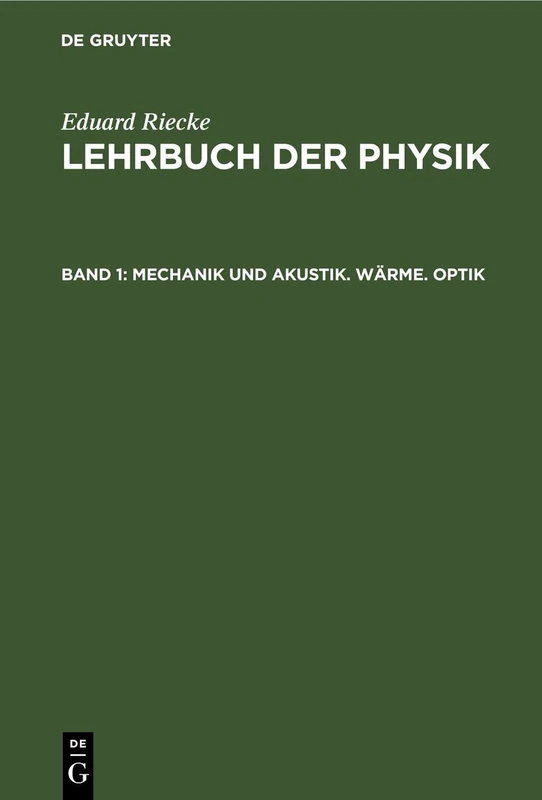 Mechanik Und Akustik. Wärme. Optik