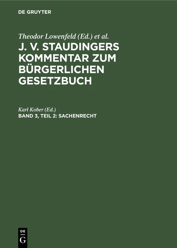 Sachenrecht: Teil 2: §§ 1018-1296