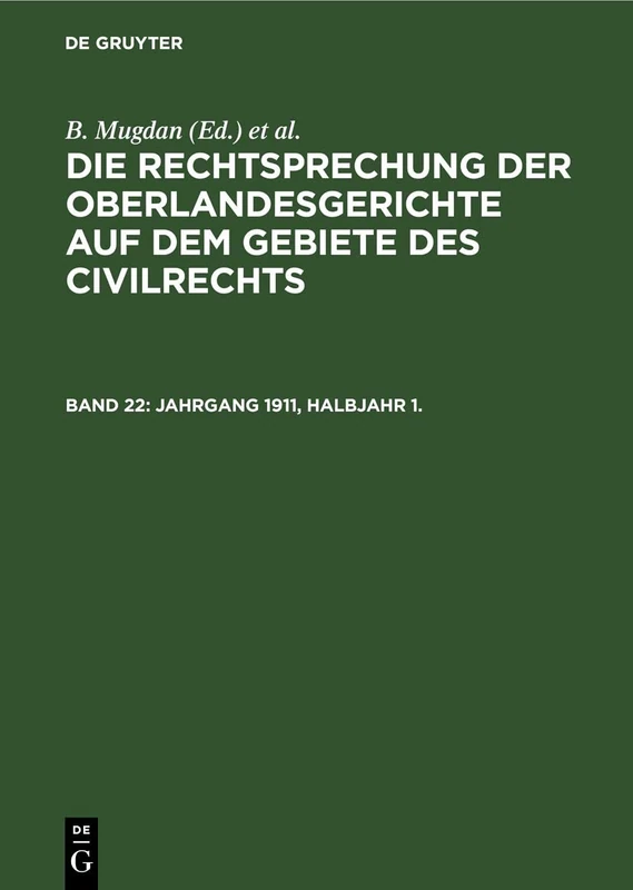 Jahrgang 1911, Halbjahr 1.