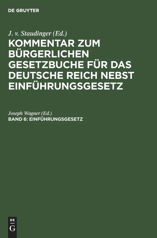 Einführungsgesetz: Vom 18. August 1896