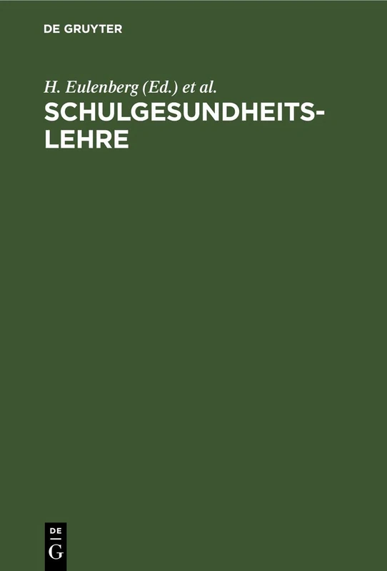 Schulgesundheitslehre: Das Schulhaus Und Das Unterrichtswesen, Vom Hygienischen Standpunkte Für Ärzte, Lehrer, Verwaltungsbeamte Und Architekten