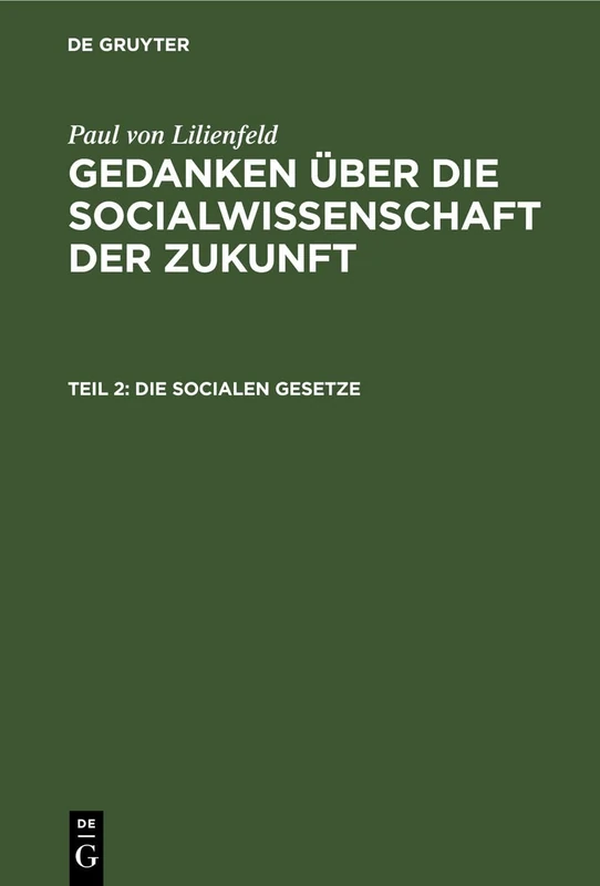 Die Socialen Gesetze