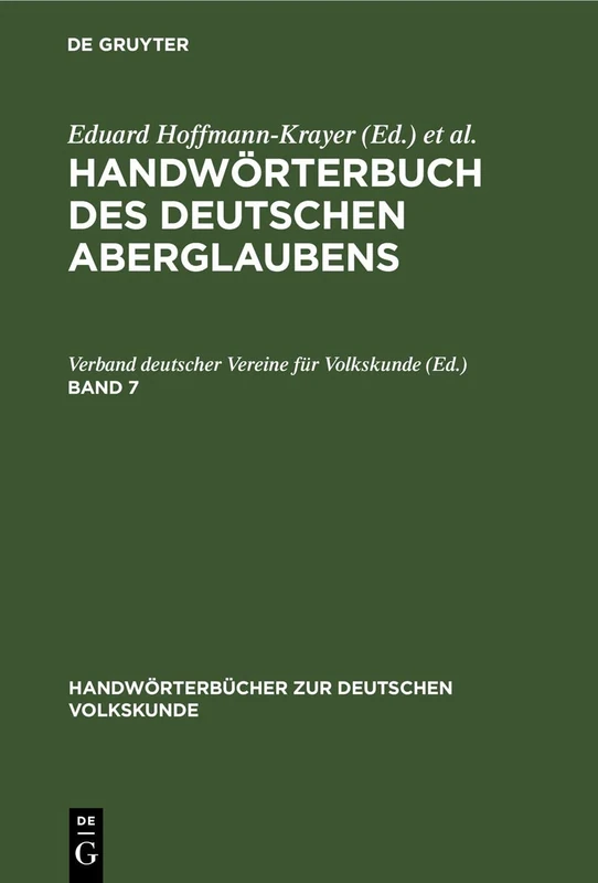Pflügen - Sackpfeife - Schatz (Handwörterbücher Zur Deutschen Volkskunde)